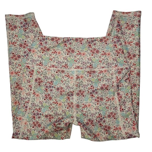 EVCR Evolution And Creation High Rise Leggings S Floral Crop Pockets Activewear - Picture 5 of 6